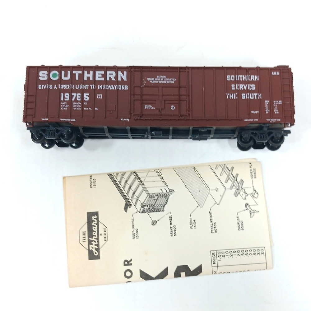 Athearn HO Scale 50ft Southern Railway Box Car 1345 Brown Vintage Model Train